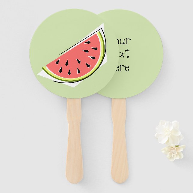 Watermelon Green Slice Fächer (Vorne und Hinten)