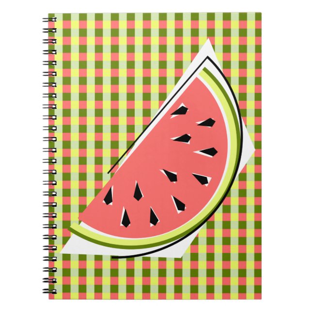 Watermelon Green Slice Karo Notizblock (Vorderseite)