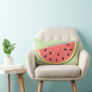 Watermelon Green Slice Lumbar rosa Rücken Lendenkissen