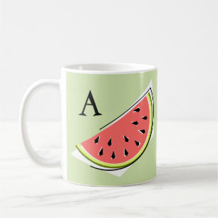 Watermelon Green Slice Monogram Kaffeetasse