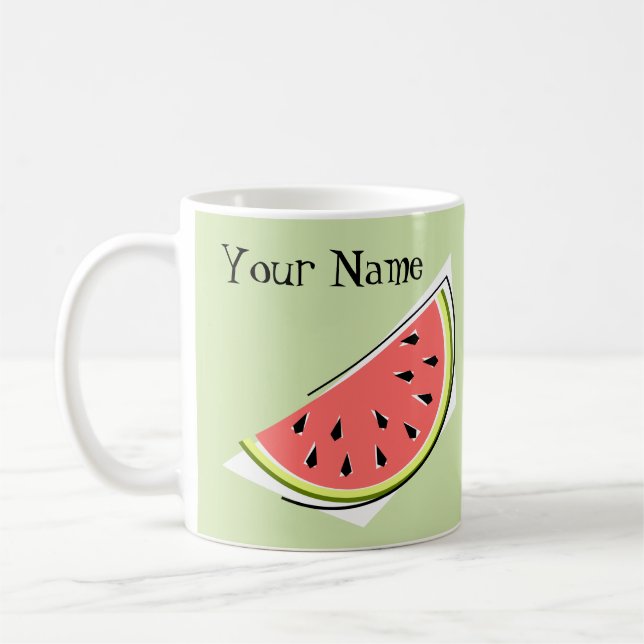 Watermelon Green Slice Name Kaffeetasse (Links)