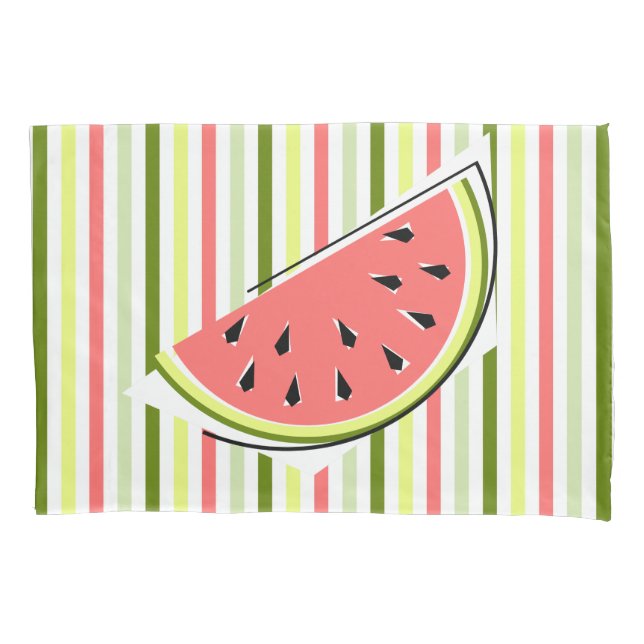 Watermelon Green Slice Stripe Thin Kissenbezug (Vorderseite)