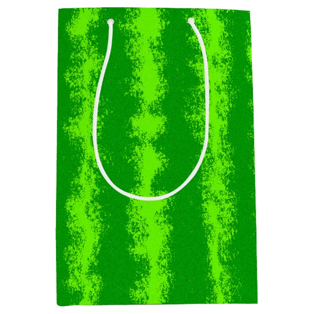 Watermelon Green Summer Frucht Rind Pattern Mittlere Geschenktüte (Vorderseite)