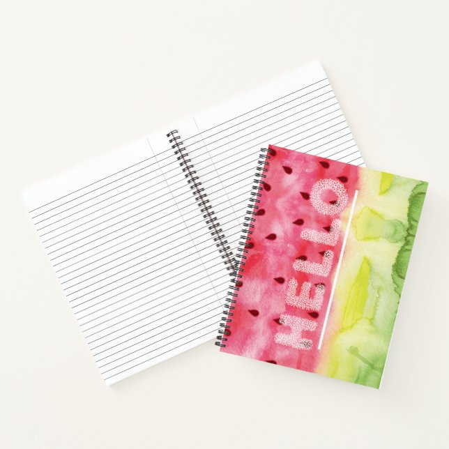 Watermelon Hello Fun Sommerdesign Notizbuch (Innenseite)