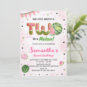 Watermelon Invitation fête de 2e anniversaire