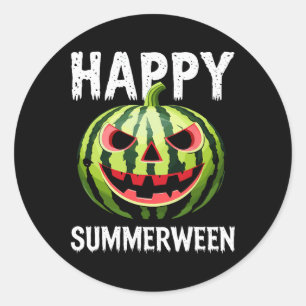Watermelon Jackolantern SommerHalloween glückliche Runder Aufkleber