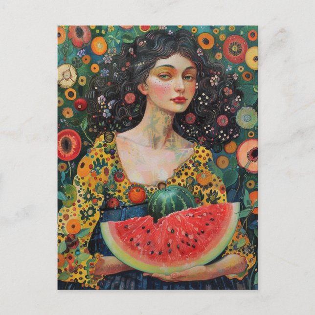 Watermelon Joy Postkarte (Vorderseite)