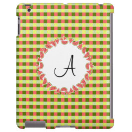Watermelon-Karo "Monogram" iPad-Gehäuse iPhone 13 Hülle