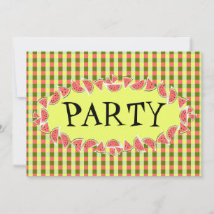 Watermelon Karo Party Einladung
