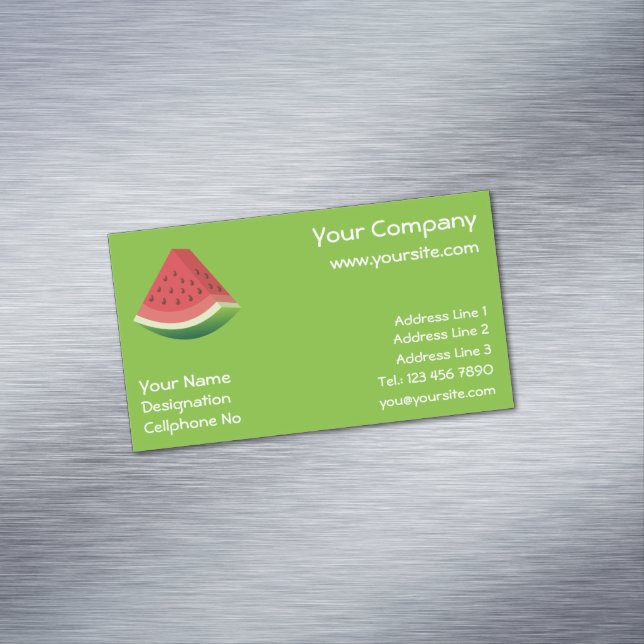 Watermelon Magnetic Business Card Magnetische Visitenkarte (Beispiel)