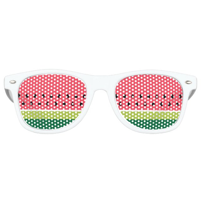 Watermelon Melon Stripes Summer Beach Partybrille (Vorderseite)