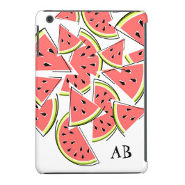 Watermelon 'Monogram' iPad Mini coque vertical