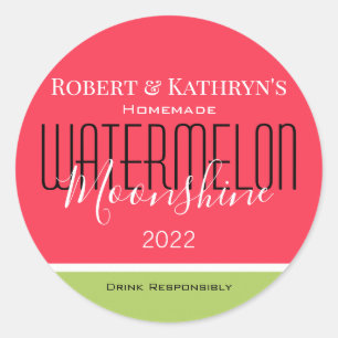 "Watermelon Moonshine" Étiquette personnalisé