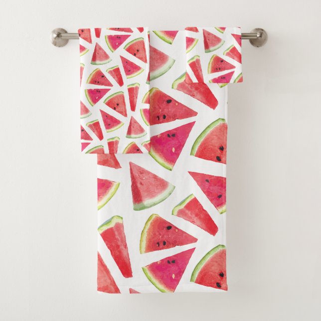 Watermelon-Muster Erstellung 2 Badhandtuch Set (Insitu)