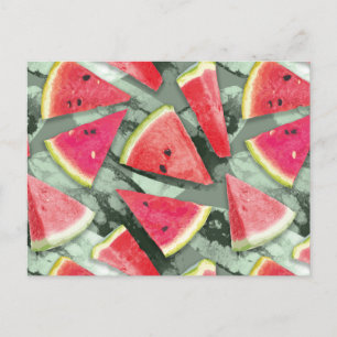 Watermelon-Muster Kreation 4 Feiertagspostkarte