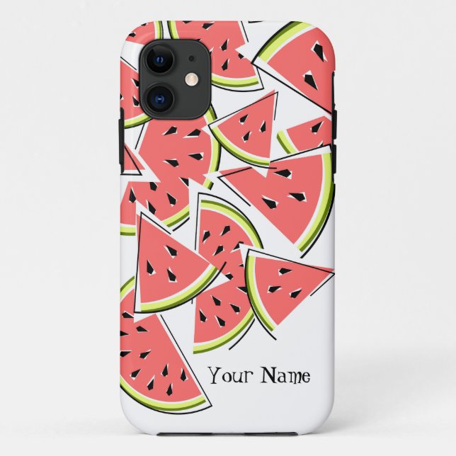 Watermelon "Name" iPhone-Fall Case-Mate iPhone Hülle (Rückseite)