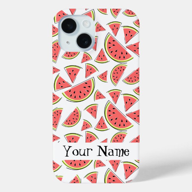 Watermelon "Name" Multi iPhone Fall Case-Mate iPhone Hülle (Rückseite)
