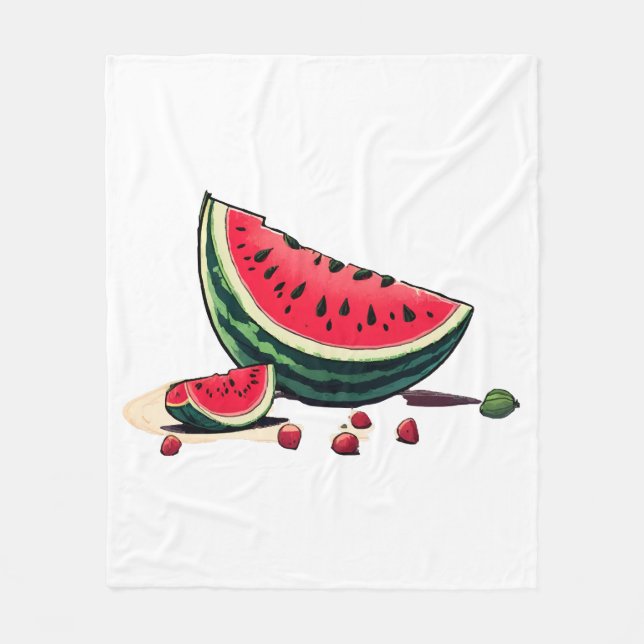 Watermelon Palestine Fleecedecke (Vorderseite)