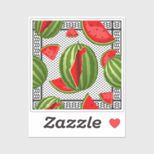 Watermelon Palestine Map Slice Aufkleber
