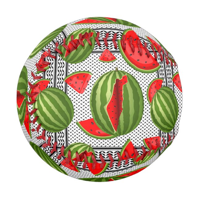 Watermelon Palestine Map Slice Baseball (Vorderseite Links)