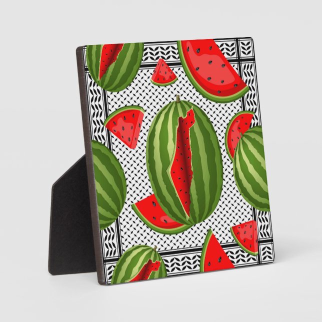Watermelon Palestine Map Slice Fotoplatte (Vorderseite)