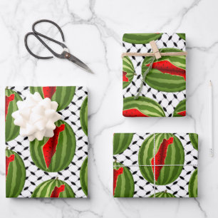 Watermelon Palestine Map Slice Geschenkpapier Set