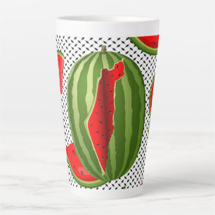 Watermelon Palestine Map Slice Milchtasse