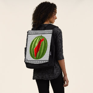 Watermelon Palestine Map Slice Rucksack
