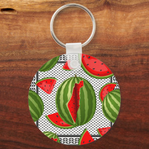 Watermelon Palestine Map Slice Schlüsselanhänger
