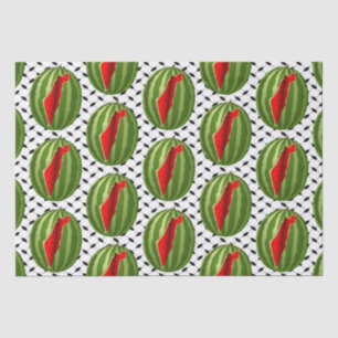 Watermelon Palestine Map Slice Seidenpapier