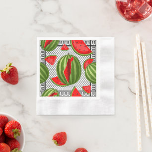 Watermelon Palestine Map Slice Serviette