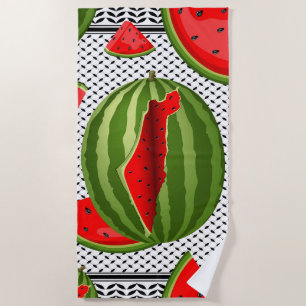Watermelon Palestine Map Slice Strandtuch