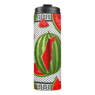 Watermelon Palestine Map Slice Thermosbecher