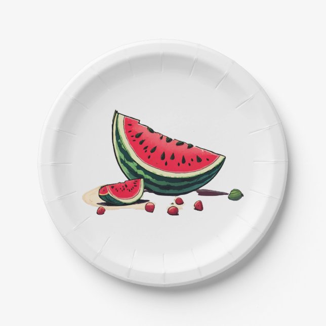 Watermelon Palestine Pappteller (Vorderseite)