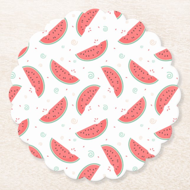 Watermelon Paper Plate Untersetzer (Vorderseite)