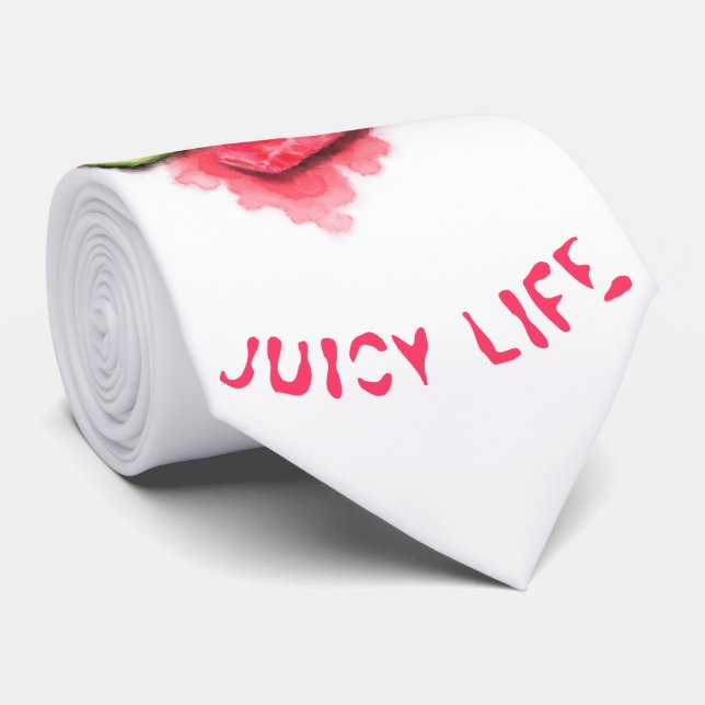 Watermelon Party Neck Tie - Custom Text Krawatte (Gerollt)