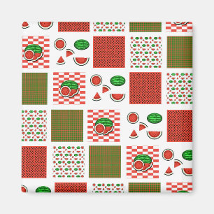 Watermelon Patchwork Magnet