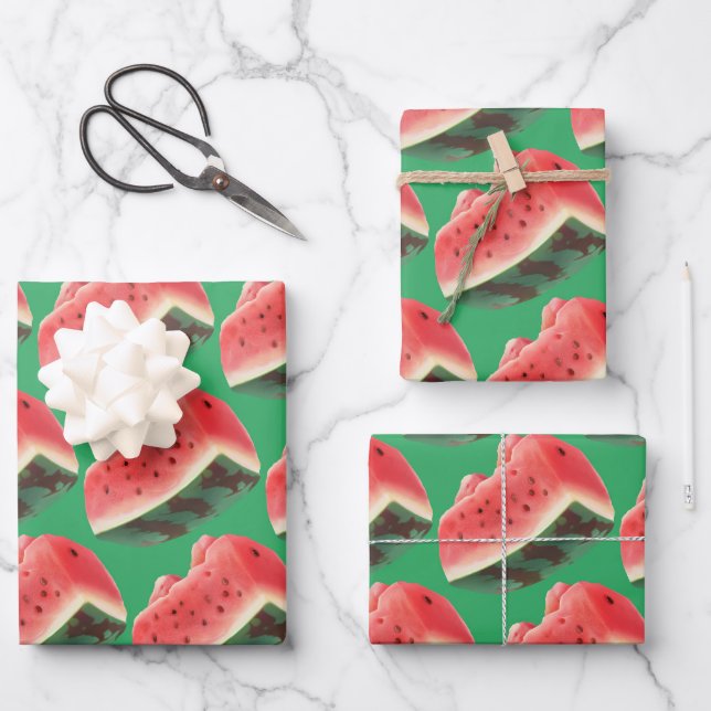 Watermelon Pattern Geschenkpapier Set (Vorderseite)