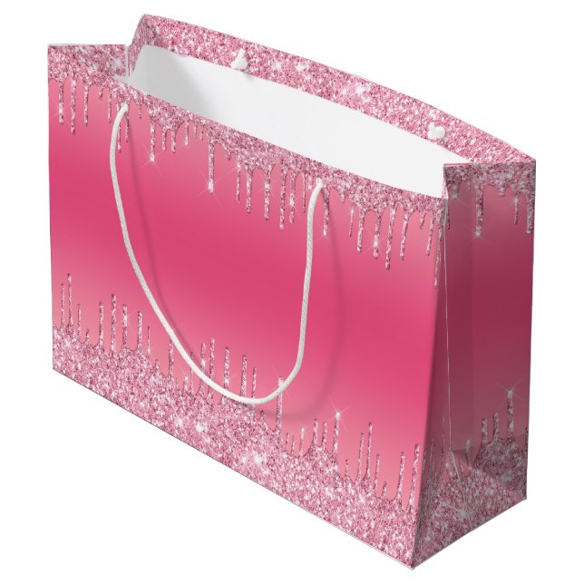 Watermelon Pattern Große Geschenktüte (Rückseite Schrägansicht)