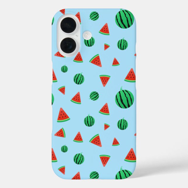 Watermelon Pattern iPhone 16 Hülle (Rückseite)