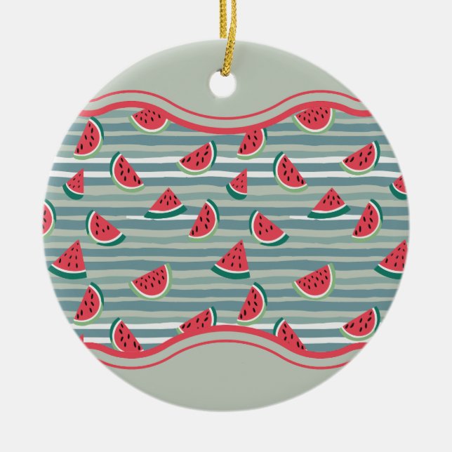 Watermelon Pattern Keramik Ornament (Vorne)