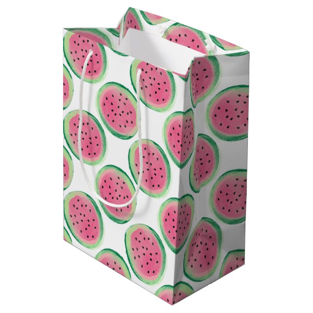 Watermelon Pattern Mittlere Geschenktüte (Rückseite Schrägansicht)