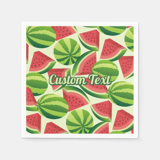 Watermelon Pattern Paper Napkins Serviette (Vorderseite)