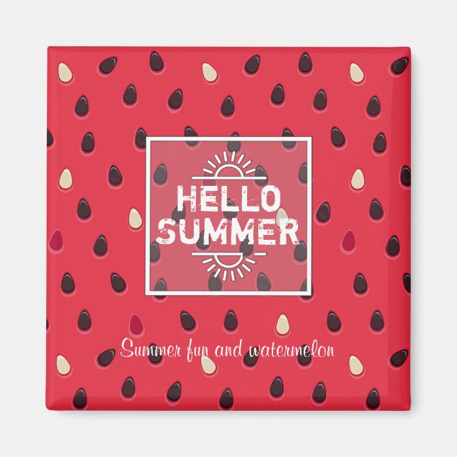 Watermelon Pattern Personalized Magnet (Vorne)