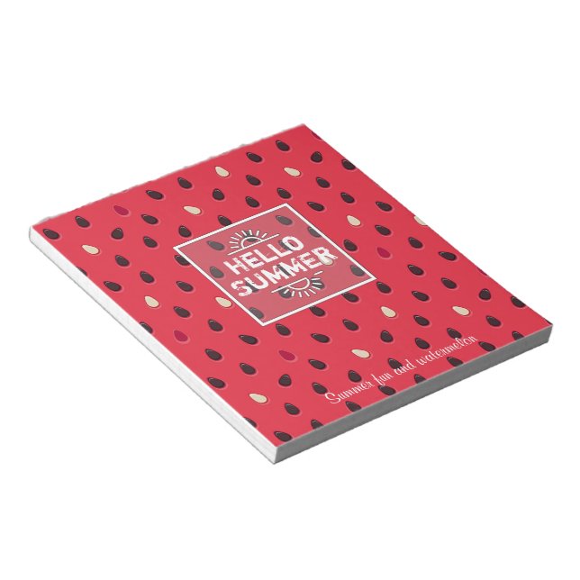 Watermelon Pattern Personalized Notizblock (angewinkelt)