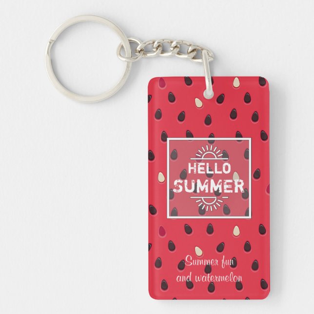 Watermelon Pattern Personalized Schlüsselanhänger (Vorderseite)