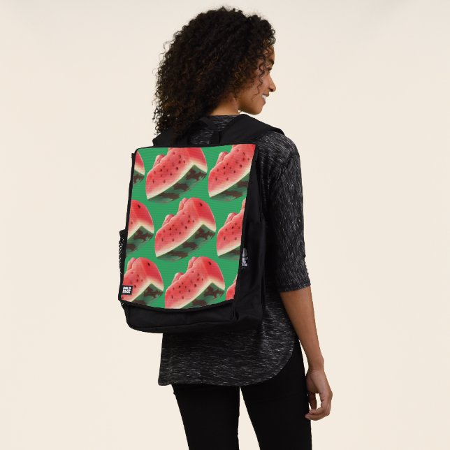 Watermelon Pattern Rucksack (Ausgewaschen)