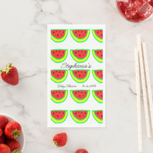 Watermelon Patterns Baby Shower Boys Custom Serviette