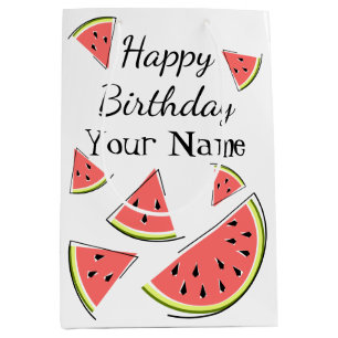 Watermelon Pieces Geburtsname Mittlere Geschenktüte