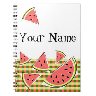 Watermelon Pieces Karo Name Notizblock